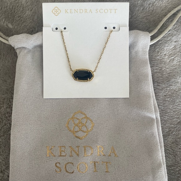 Kendra Scott Black and Gold Statement Necklace - Picture 1 of 1